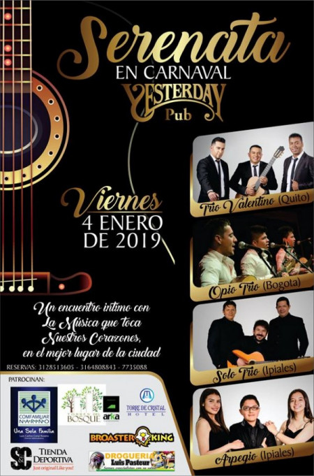 El Trío Valentino dará una serenata en Ipiales