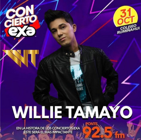 Willie Tamayo será parte del concierto EXA 2018