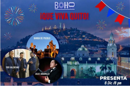 JJ Vive y El Trío Valentino festejarán a Quito en Boho Park