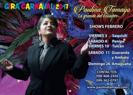 Paulina Tamayo - Agenda Carnaval 2017